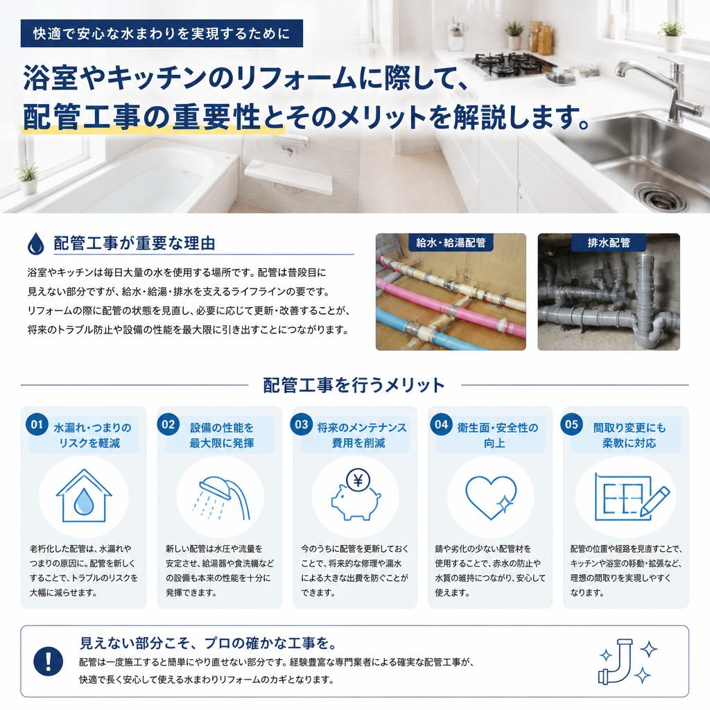 5. リフォームと合わせた配管工事のメリット