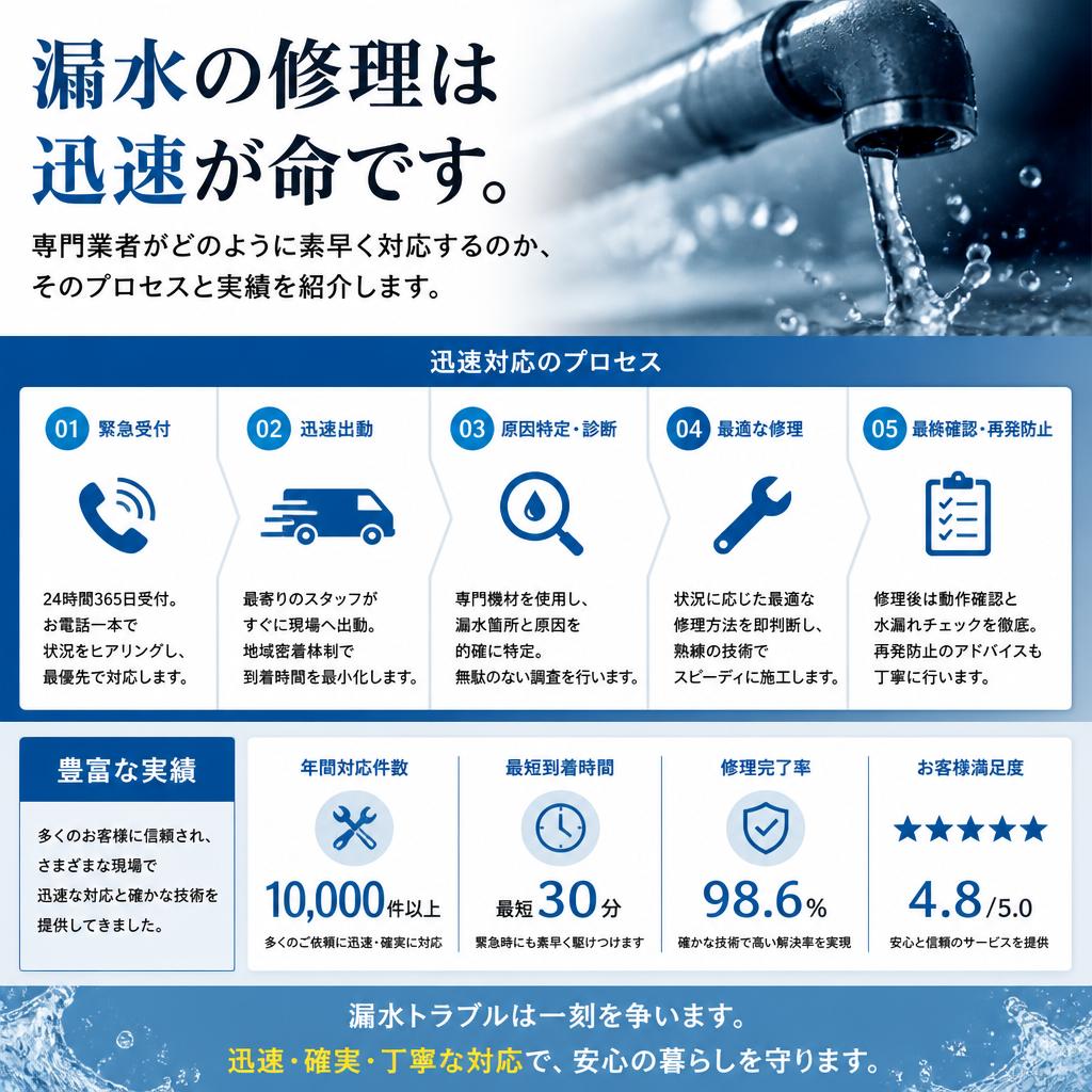 専門業者による迅速な対応