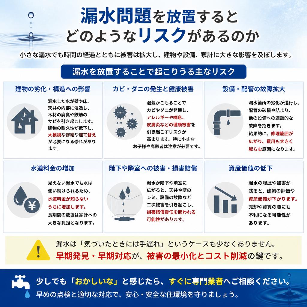 漏水を放置するリスク
