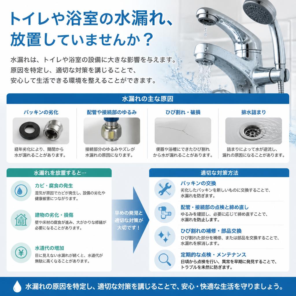 水漏れの原因と対策