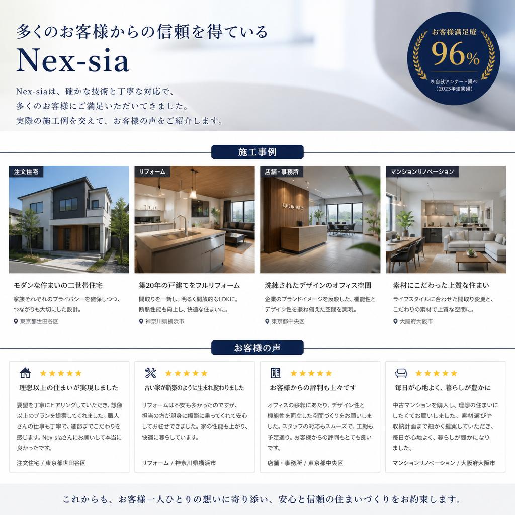 実績とお客様の声
