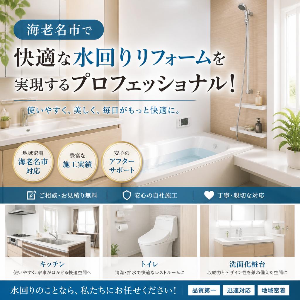 海老名市で快適な水回りリフォームを実現するプロフェッショナル！