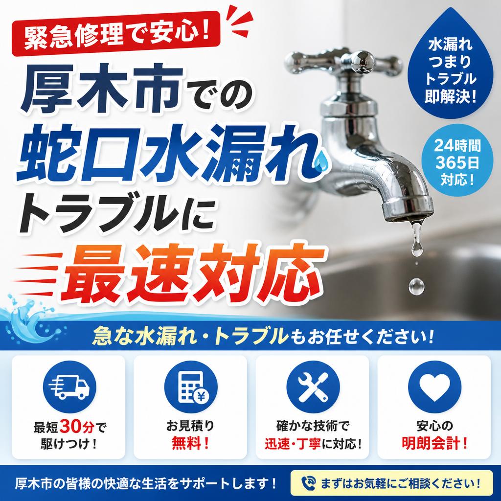 緊急修理で安心！厚木市での蛇口水漏れトラブルに最速対応