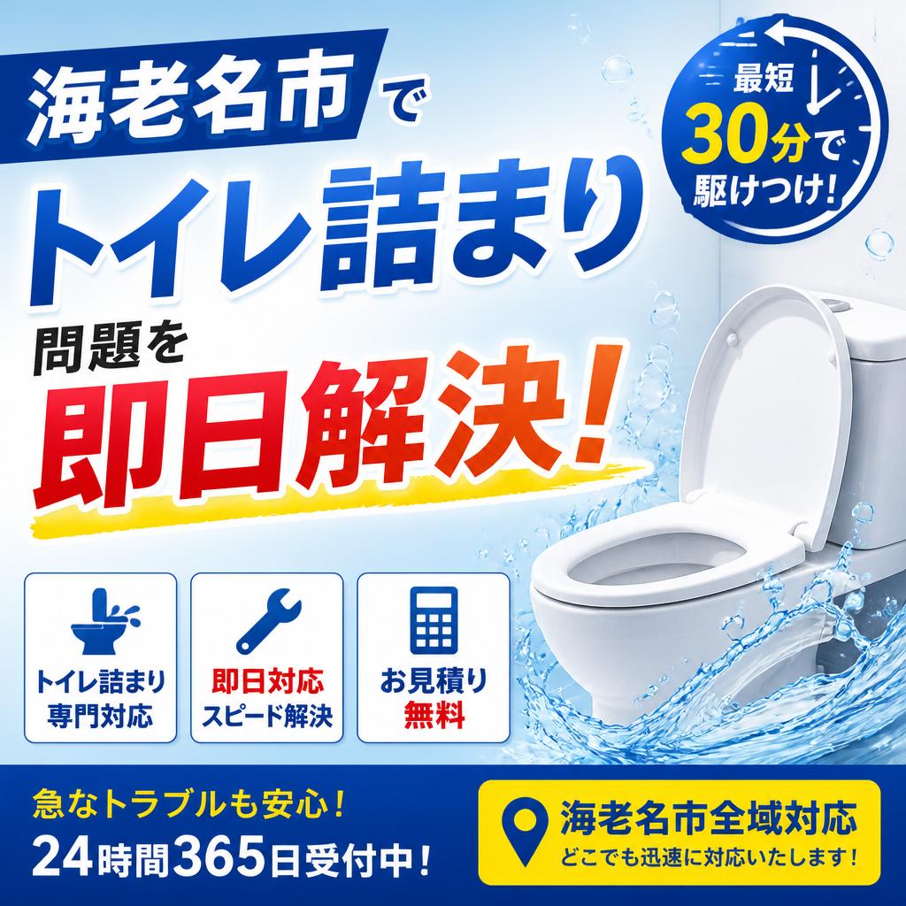 海老名市でトイレ詰まり問題を即日解決！