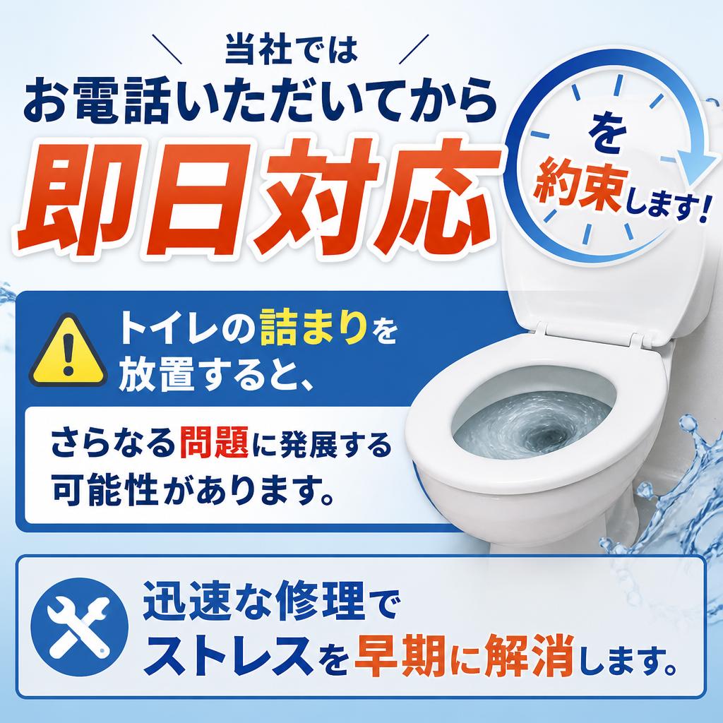 即日の対応が可能です！