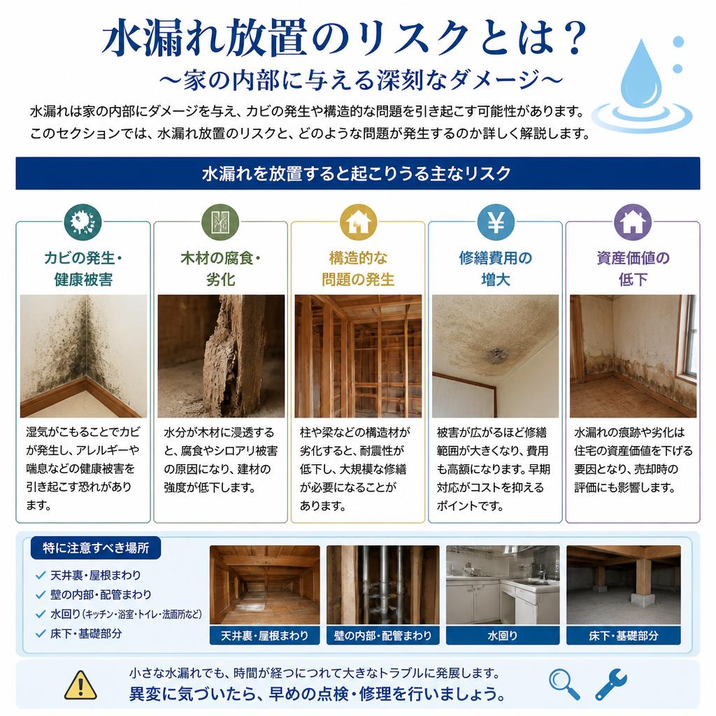 水漏れがもたらすリスク