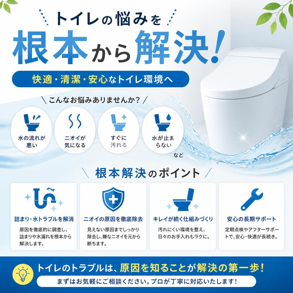 トイレの悩みを根本から解決！