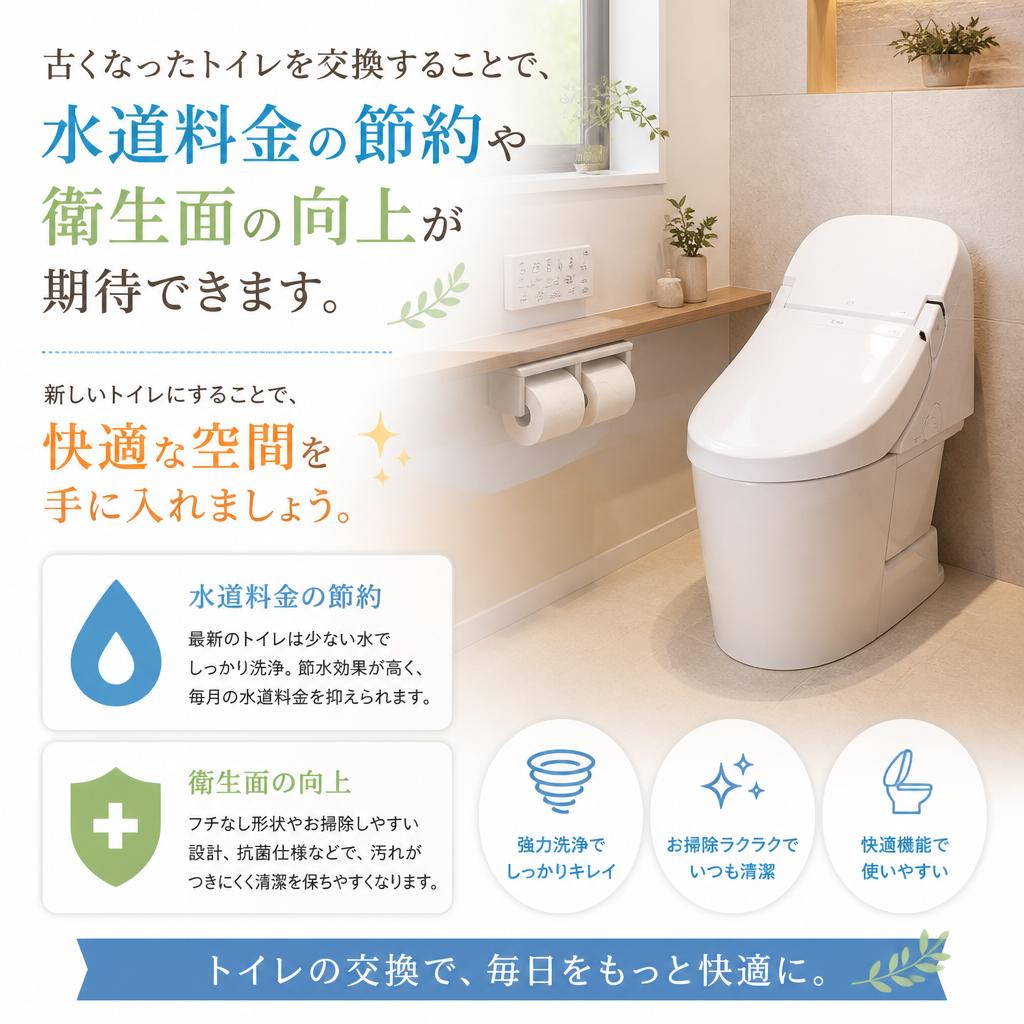 2. トイレ交換のメリット
