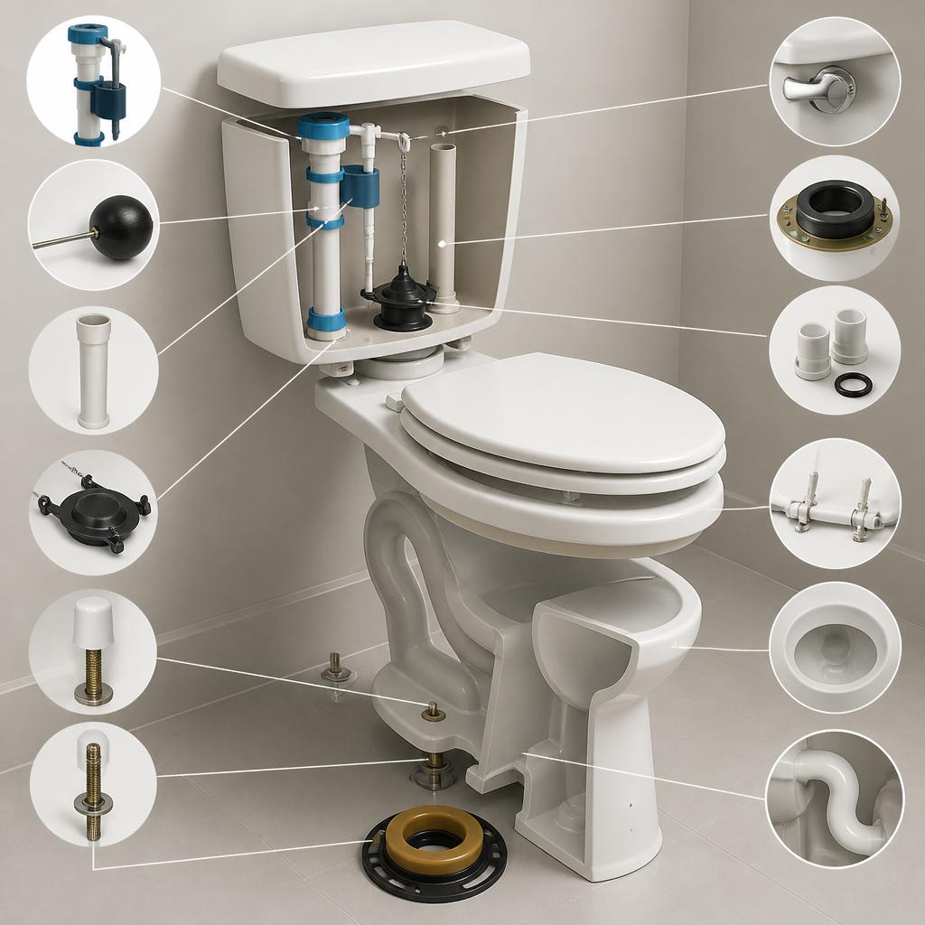 トイレ部品の種類と役割